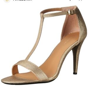 Calvin Klein Nasi Metallic Gold Heel,, Size 9